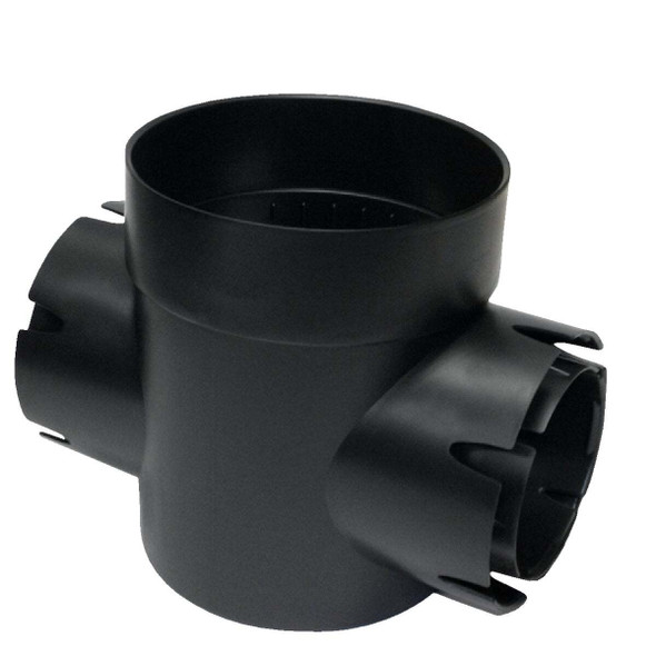 NDS 6 In. Black Spee-D Double Catch Basin Outlet 201