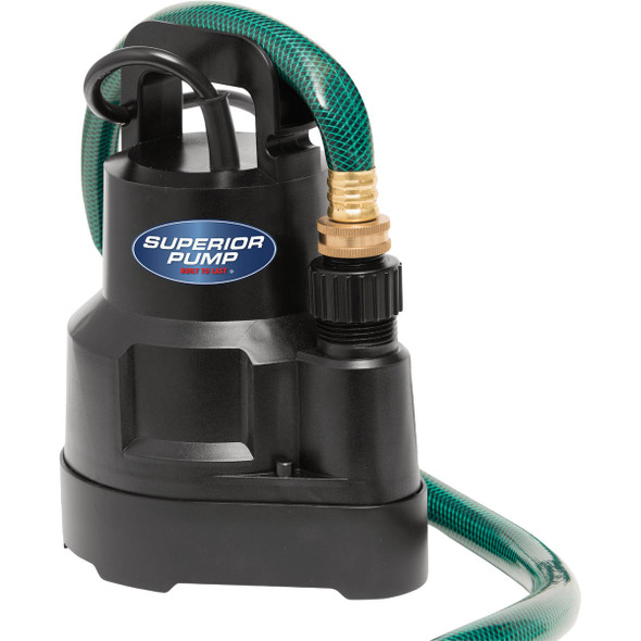 Superior Pump 1-6 HP 1920 GPH Oil-Free Submersible Utility Pump 91016 433051