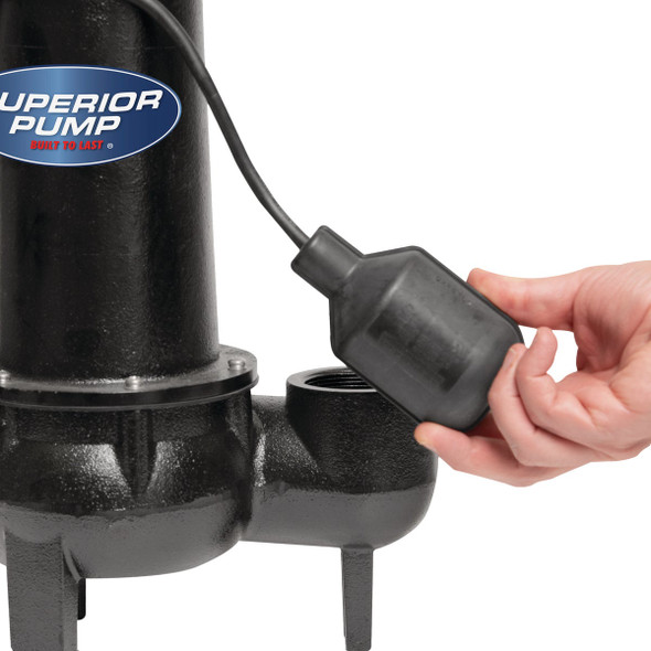Superior Pump 1-2 H.P. Cast Iron Submersible Sewage Ejector Pump 93501 407457