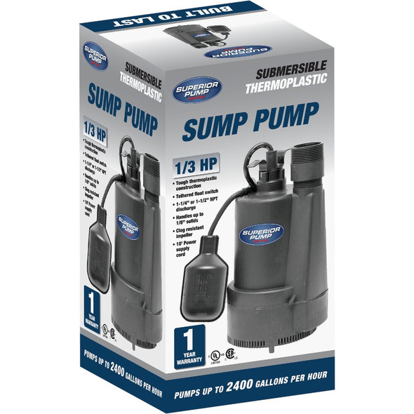 Superior Pump 1-3hp Plastic Sump Tfs 92330 417600
