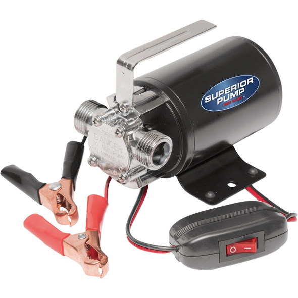 Superior Pump 12V 330 GPH Mini Portable Transfer Pump 90045