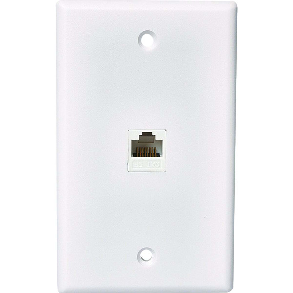 RCA White Flush Mount Plastic CAT 5E/6 Data & Phone Wall Jack TPH562R