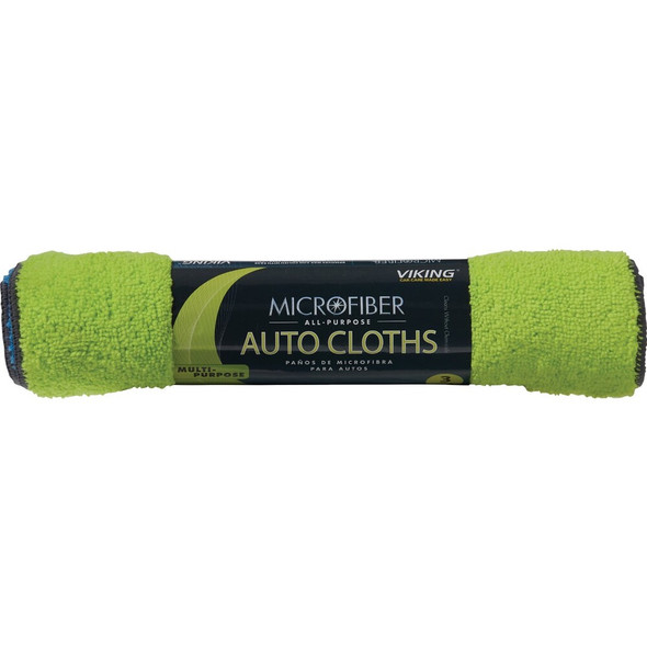 Viking 12 In. x 16 In. Microfiber Multipurpose Auto Cleaning Cloth (3-Pack) 982300 591410