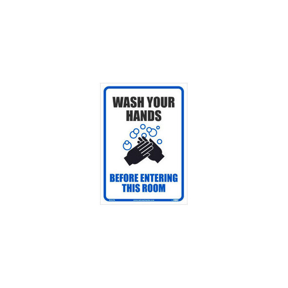 Wash your Hands Before Entering this Room Sticker 10"" X 14"" Vinyl Adhesive