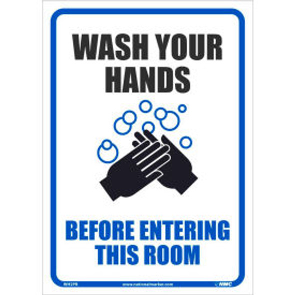 Wash your Hands Before Entering this Room Sticker 10"" X 14"" Vinyl Adhesive Wash your Hands Before Entering this Room Sticker 10"" X 14"" Vinyl Adhesive