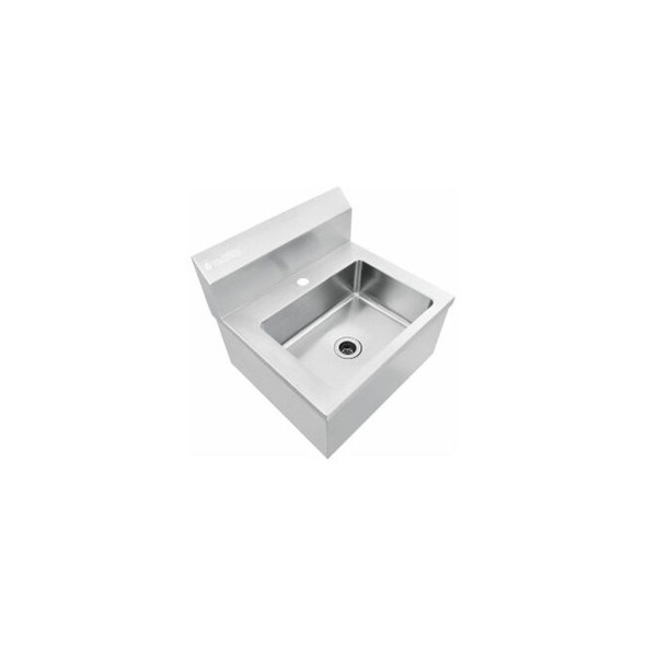Global Industrial Stainless Steel Hands Free Wall Mount Sink 14""x10""x5"" Deep