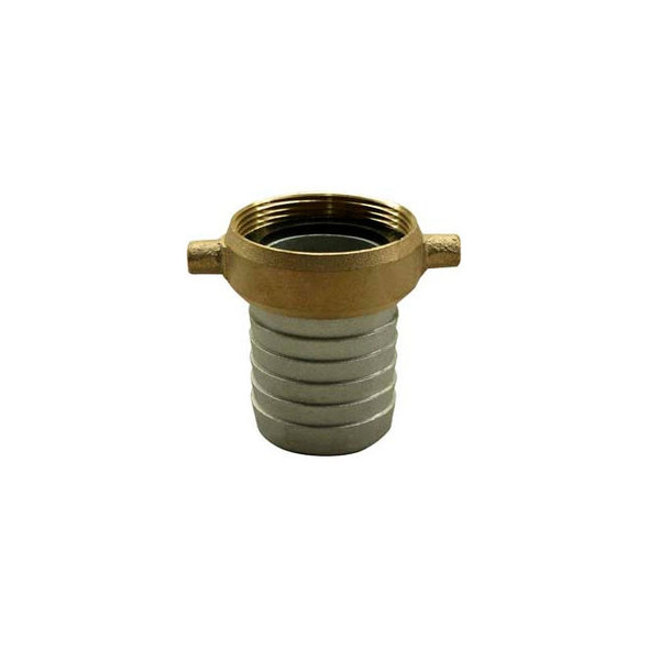 Apache 43077252 3"" Aluminum Female Short Shank Coupling w/ Brass Nut