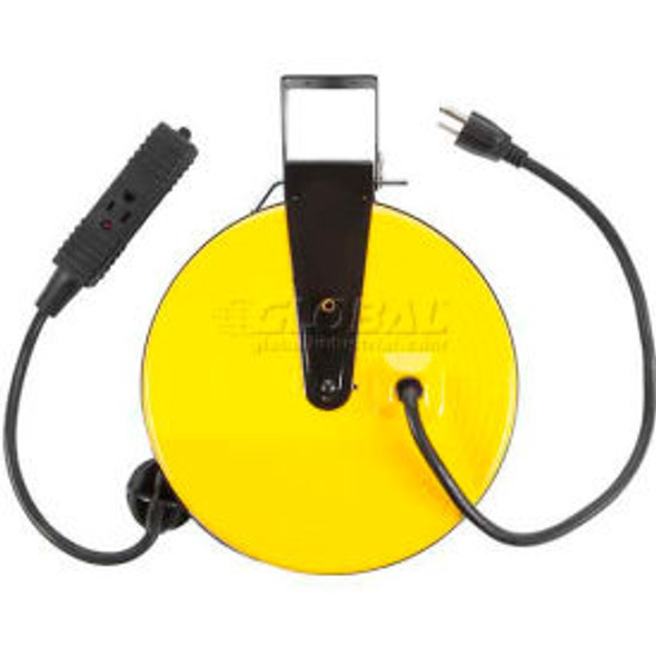 BAYCO Triple-Tap Extension Cord - 30' 16/3 on Metal Retractable Reel