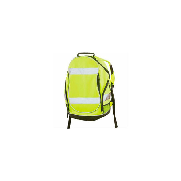 ERB BP1 Backpack with Reflective Stripes & Adjustable Straps Polyester Hi-Viz Li ERB BP1 Backpack with Reflective Stripes & Adjustable Straps Polyester Hi-Viz Li