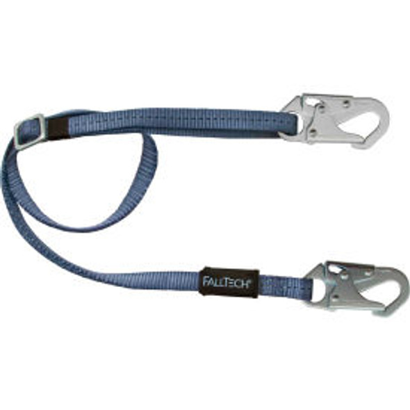 FallTech 8209 4' to 6' Restraint Lanyard Adjustable Single Leg with 2 Snap Hooks