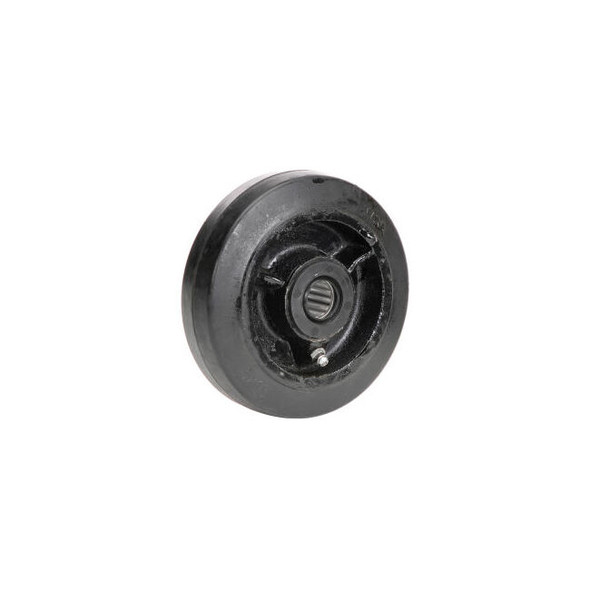 Global Industrial 5"" x 1-1/2"" Mold-On Rubber Wheel - Axle Size 3/4""