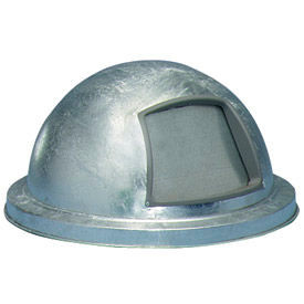 Witt Industries Galvanized Steel Dome Top For 32 Gallon Trash Can Silver