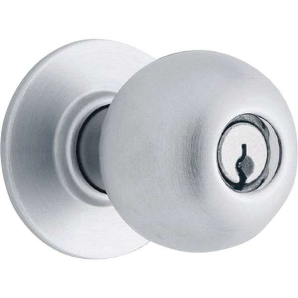 Schlage Satin Chrome Storeroom Door Knob Lockset F80CSVORB626
