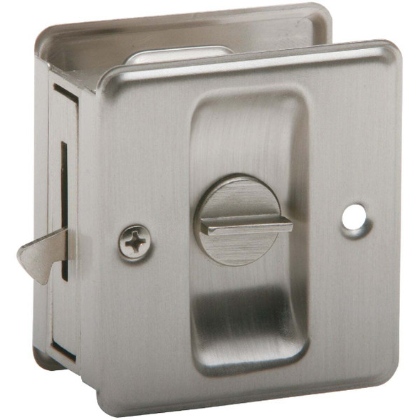 Schlage Privacy Satin Nickel Pocket Door Lock Pull SC991B-619