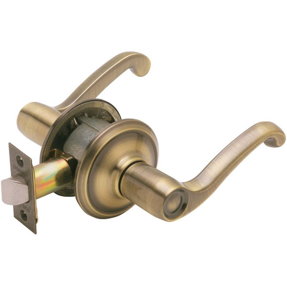 Schlage Flair Antique Brass Passage Door Lever F10VFLA609