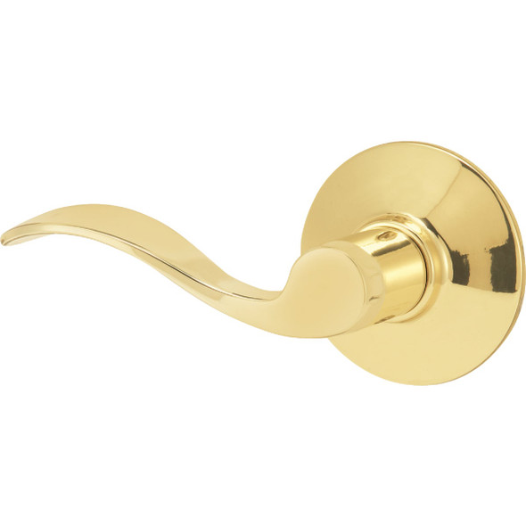 Schlage Accent Bright Brass Passage Door Lever F10VACC605