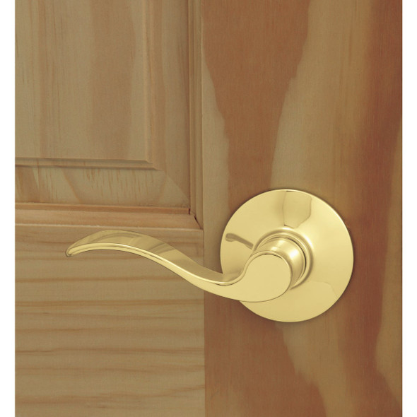 Schlage Accent Bright Brass Passage Door Lever
