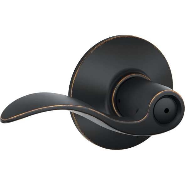 Schlage Accent Aged Bronze Privacy Door Lever F40VACC716