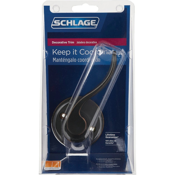 Schlage Accent Left-Handed Aged Bronze Dummy Door Lever F170VACC716LH 227132