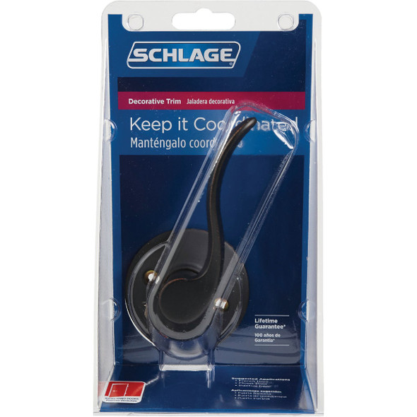 Schlage Accent Right-Handed Aged Bronze Dummy Door Lever