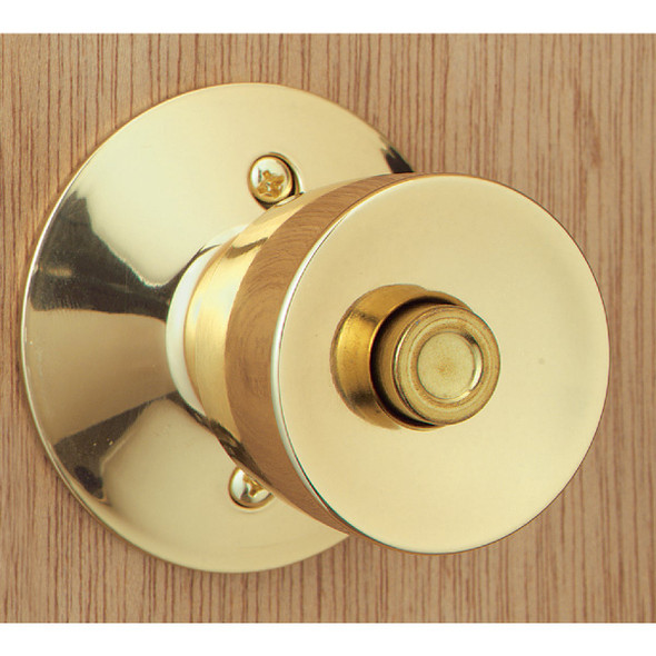 Schlage Bell Bright Brass Bed & Bath Door Knob F40VBEL605 231835