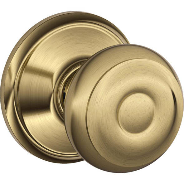 Schlage Georgian Antique Brass Hall & Closet Door Knob F10GEO609