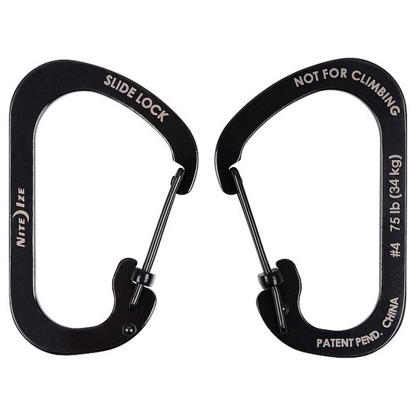Nite Ize Locking Carabiner Clip,Black,2 in. CSL4-01-R6