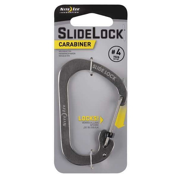 Nite Ize Locking Carabiner Clip,2 in x 3-3/32 in CSL4-11-R6
