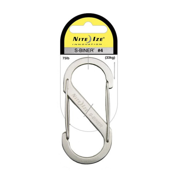 Nite Ize 3.5" L, Stainless Steel, Black SB4-03-01