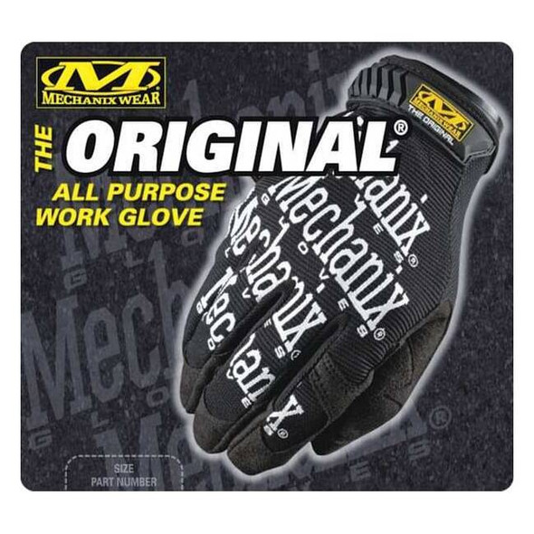 Mechanics Gloves, Clarino Synthetic Leather Palm, 10, Black