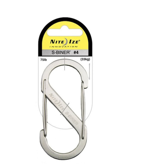 Nite Ize 3.5" L, Stainless Steel, Silver SB4-03-11