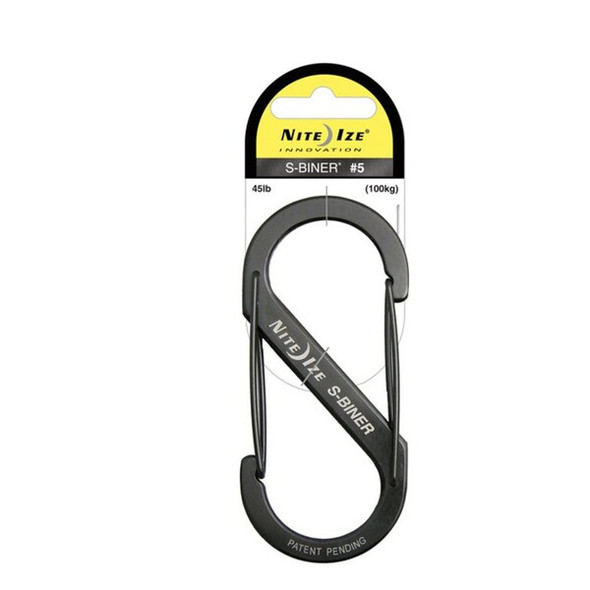 Nite Ize Double Gated Carabiner,4-3/8 In.,Black SB5-03-01