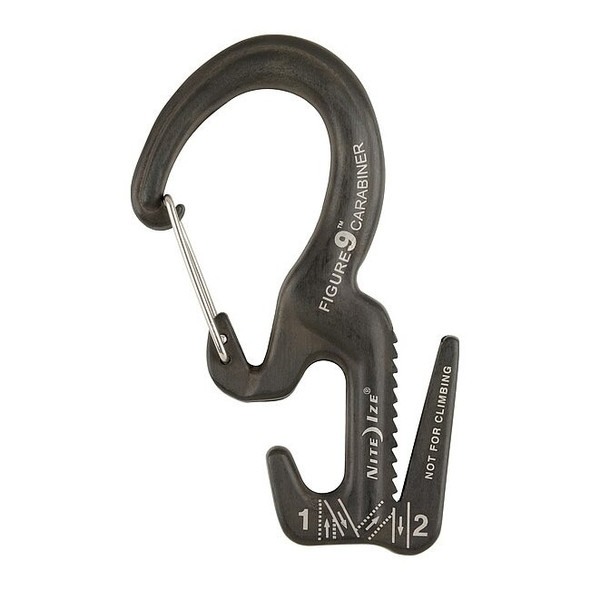 Nite Ize 2.8" L, Aluminum, Black C9L-02-01
