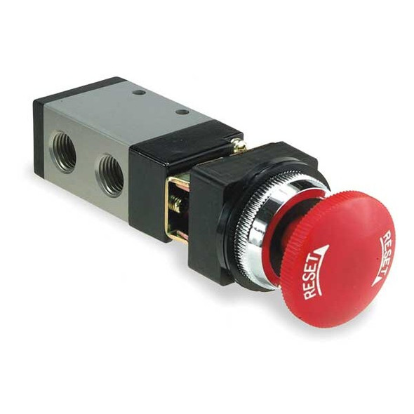 Aro Manual Air Control Valve, Button, Red M252HS-15