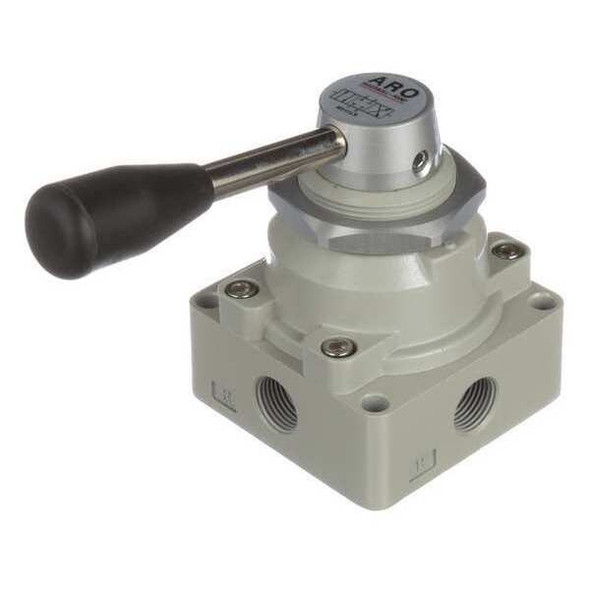 Aro Manual Air Control Valve,4-Way,3/8in NPT M513LR