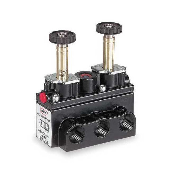 Aro Solenoid Air Control Valve,1/4 In,4-Way A712SD-000-N