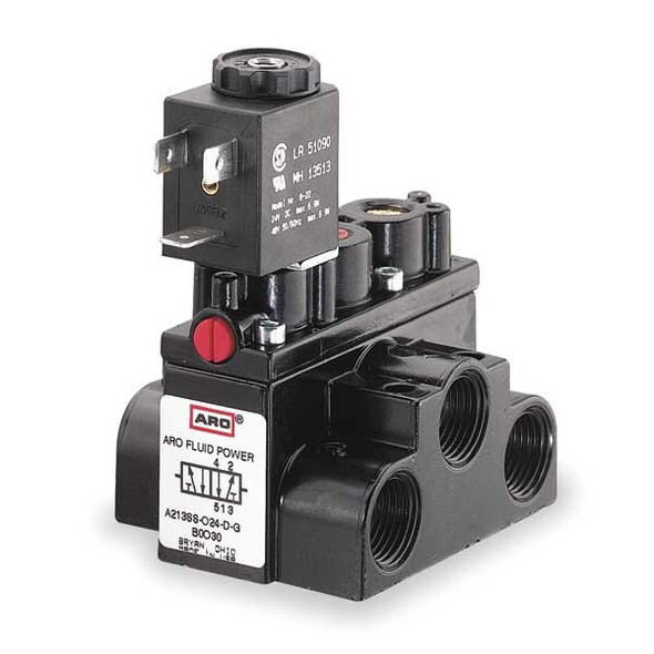 Aro Solenoid Air Control Valve,3/8 In,24VDC A213SS-024-L