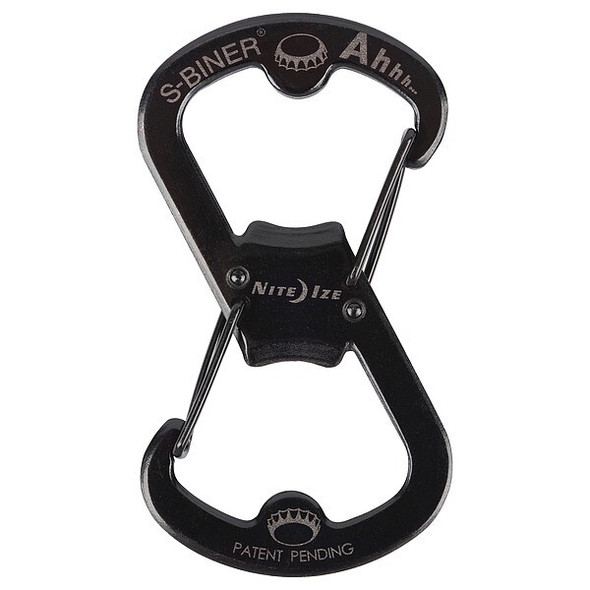 Nite Ize S-Biner Key Clip, Black, Stainless Steel, Key Holder, matte SBO-03-01