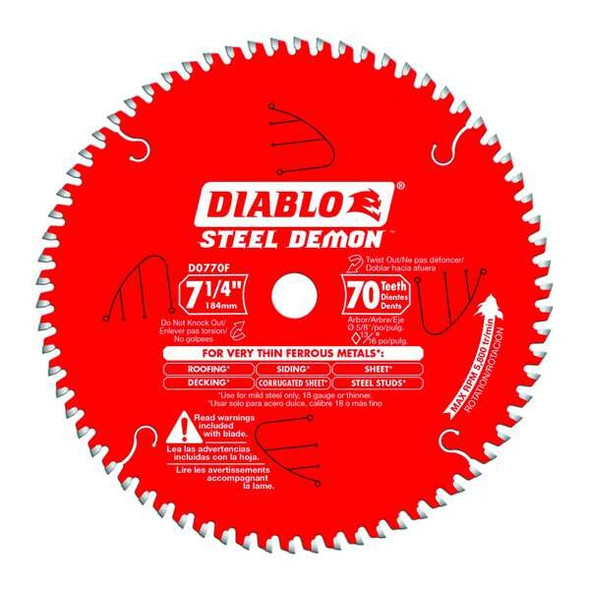 Diablo 70-Teeth Circular Saw Blade,Carbide Tip D0770F