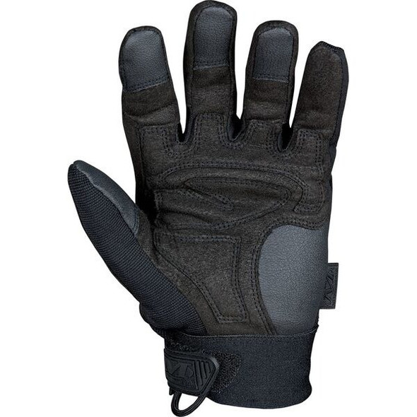 Tactical Glove, Synthetic Leather Palm, 11" Length, Hook-and-Loop Cuff, Full Finger, Foam Lining