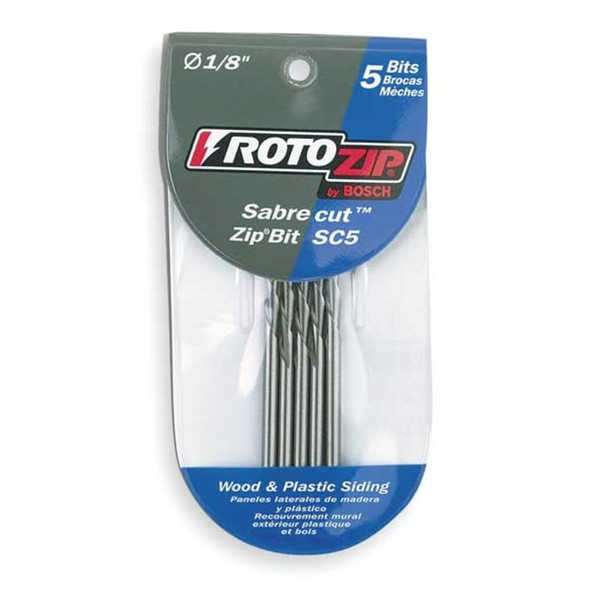 Rotozip Sabercut Bit,1-8 In. Dia.,HSS,PK4 SC4