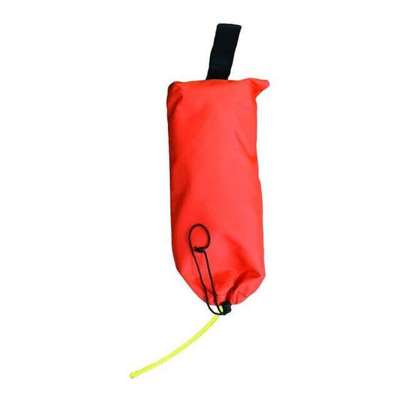 Ring Buoy Rope Bag, 90 Foot Rope, Multi-Filament Polypropylene Rope, Orange