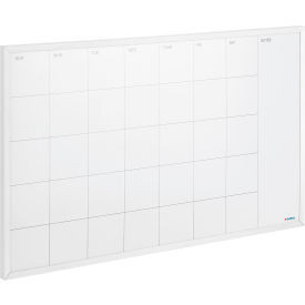 Global Industrial Steel Cubicle Calendar Whiteboard Monthly 24""W x 14""H