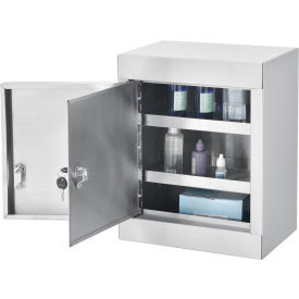 Global Industrial Stainless Steel Narcotics Cabinet W/Double Door/Double Lock 12