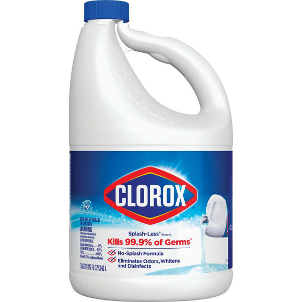 Clorox 117 Oz. Concentrated Splash-Less Liquid Bleach 32411 Pack of 3