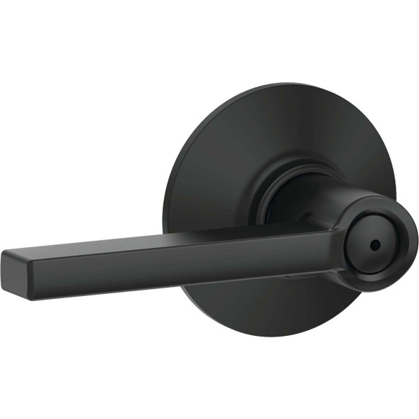 Schlage Latitude Matte Black Privacy Door Lever F40GLAT622