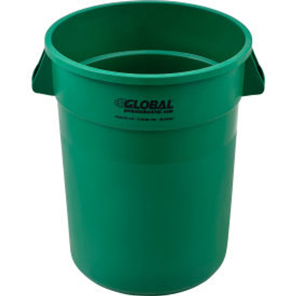 Global Industrial Plastic Trash Can - 32 Gallon Green