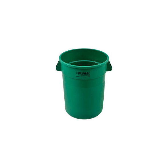 Global Industrial Plastic Trash Can - 32 Gallon Green