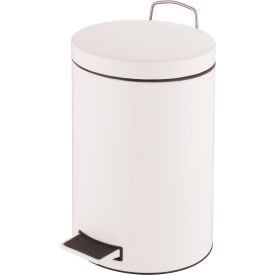 Global Industrial 3-1/2 Gallon Step On Trash Can - White