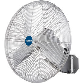 Global Industrial 24"" Washdown Wall Mount Fan 1 Speed 7200 CFM 1/4 HP Single Ph